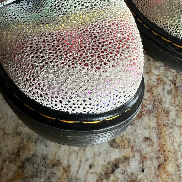DR. MARTENS 1460J PASCAL BOOT - KIDS WHITE RAINBOW - Picture 4 of 5